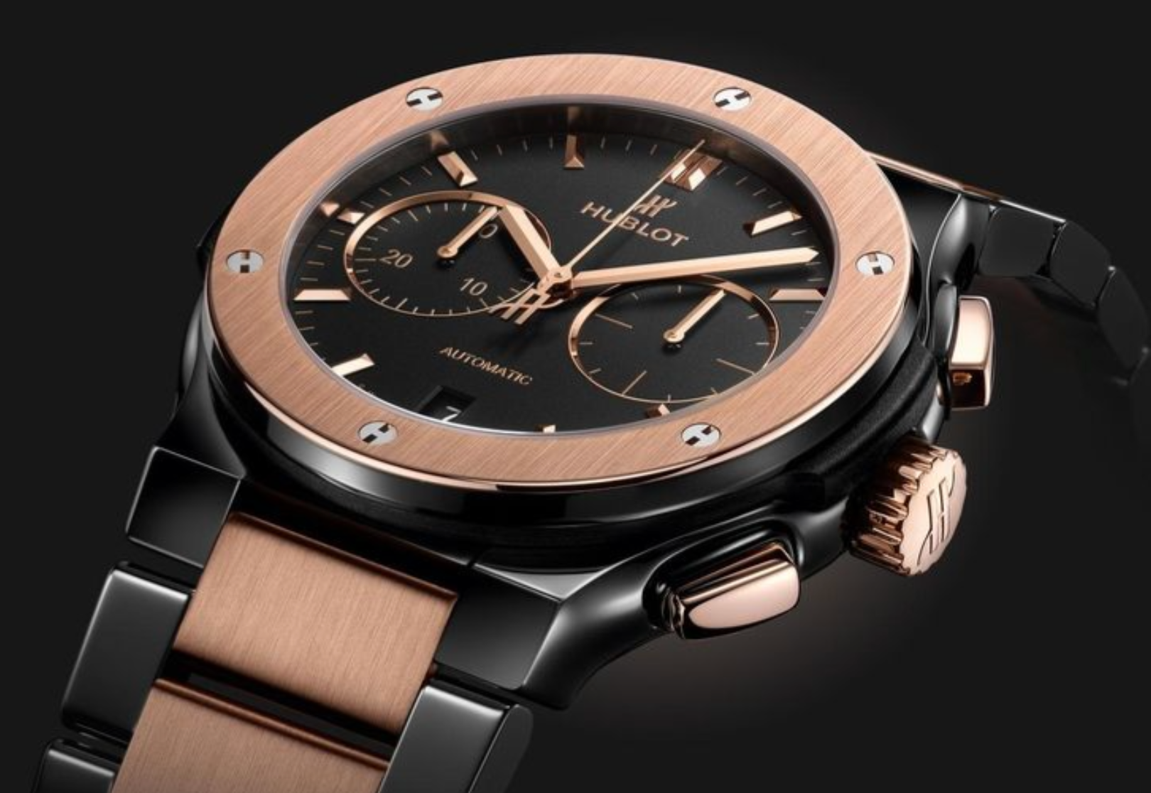Hublot Classic Fusion Chronograph Black Dial on 18k King Gold/titanium Bracelet 540.CO.1180.CO Complete 2026