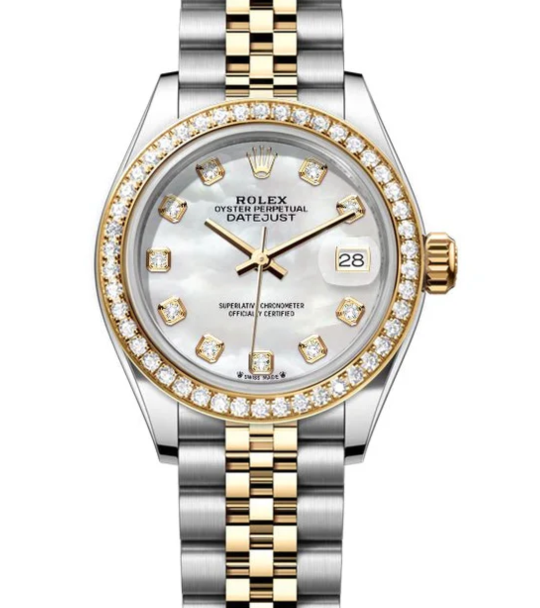 Rolex Lady-Datejust Mother of Pearl Factory Diamond Dial on Jubilee 179383 Complete 2013
