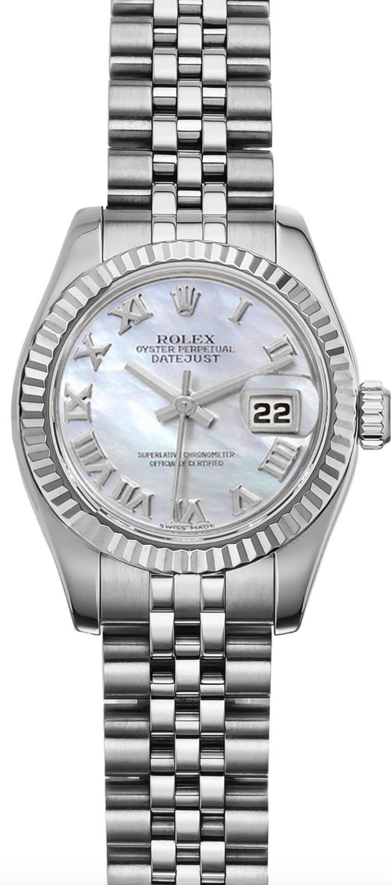 Rolex Datejust Pink Mother of Pearl Roman Dial on Jubilee 178274 Complete 2016