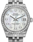 Rolex Datejust 31 Mother of Pearl Diamond Dial on Jubilee 178384 Complete 2019