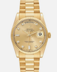 Rolex Day-Date 36 Champagne Diamond Dial on President 118238 Complete 2008