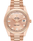 Rolex President Day-Date II Diamond Dial on Presidential 218235 Service Papers