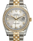 Rolex Datejust 36 Silver Diamond Dial on Jubilee 116243 Card 2014