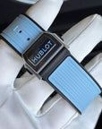 Hublot Shaped Spirit of Big Bang Tourbillon Carbon Sky Blue Dial on Rubber 645.QL.5117.RX Complete 2025