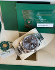 Rolex Datejust 41 Dark Rhodium Index Dial on Oyster 126334 Complete 2021