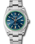 Rolex Milgauss Blue Dial on Oyster 116400GV Complete 2014