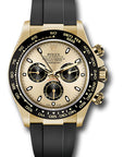 Rolex Daytona Champagne And Index Dial on Oysterflex 116518LN Complete 2018