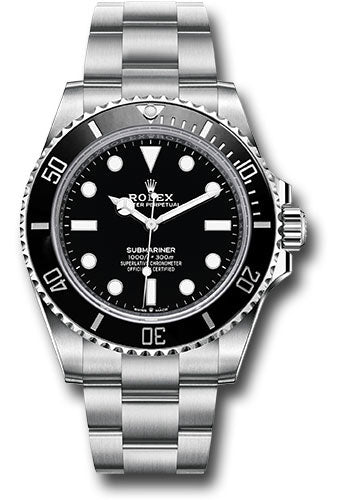 Rolex Submariner No-Date Black Dial on Oyster 124060 Complete 2021