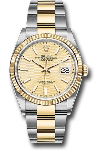 Rolex Datejust Golden Fluted Motif Index Dial on Oyster 126233 Complete 2022