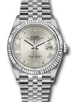 Rolex Datejust 36 Silver Diamond Roman Vi And Ix Dial on Jubilee 126234 Card 2024