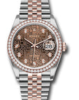 Rolex Datejust Chocolate Diamond Anniversary Dial on Jubilee 126281 Complete 2019