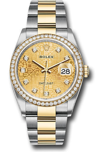 Rolex Datejust Champagne Jubilee Diamond Dial on Oyster 126283RBR Complete 2021