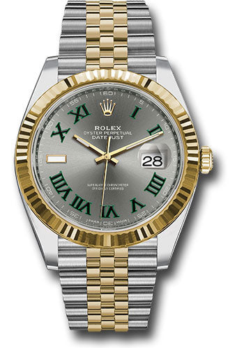 Rolex Datejust 41 Slate Green Roman Dial on Jubilee 126333 Complete 2020