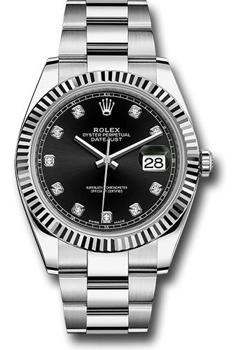 Rolex Datejust 41 Black Diamond Dial on Oyster 126334 Complete 2023