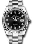 Rolex Datejust 41 Black Diamond Dial on Oyster 126334 Complete 2023