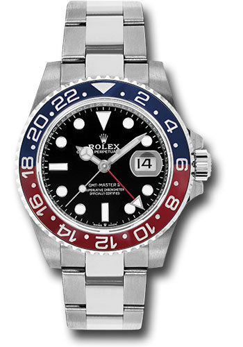 Rolex GMT-Master II Pepsi Black Dial on Oyster 126710BLRO Complete 2021