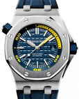 Audemars Piguet Royal Oak Offshore Diver Blue Dial on Rubber Strap 15710ST.OO.A027CA.01 Complete