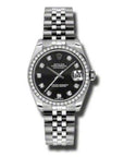 Rolex Datejust 31 Black Diamond Dial on Jubilee 178384 Card 2019