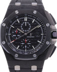 Audemars Piguet Royal Oak Offshore Selfwinding Chronograph Black Dial on Rubber Strap 26400AU.OO.A002CA.01.A Complete 2012