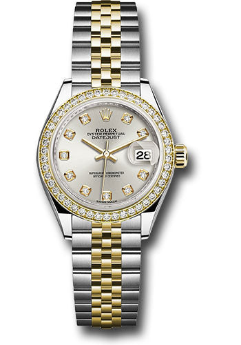Rolex Datejust Lady Silver Diamond Dial on Jubilee 279383 Complete 2020