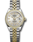 Rolex Datejust Lady Silver Diamond Dial on Jubilee 279383 Complete 2020