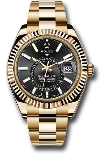 Rolex SkyDweller Black Index Dial on Oyster 326938 Complete 2021