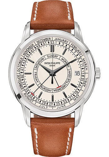 Patek Philippe Complications Calatrava Weekly Calendar Silvery Opaline Dial on Strap 5212A-001 Complete 2022