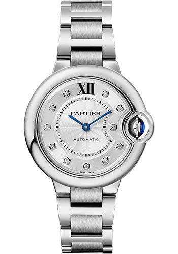 Cartier Ballon Bleu 33mm Silver Dial on Stainless Steel W4BB0021 Complete 2023