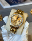Rolex Pearlmaster Masterpiece Champagne Diamond Dial on Oyster 18948 Complete 2015