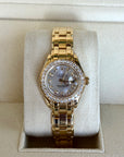 Rolex Datejust Pearlmaster Mother of Pearl DIamond Dial on Pearlmaster Bracelet 69298 Service Papers