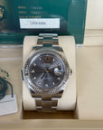 Rolex Datejust 41 Dark Rhodium Diamond Dial on Oyster 126334 Complete 2026