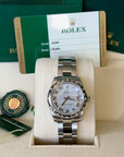 Rolex Datejust 31 Mother of Pearl Roman Diamond Dial on Oyster 178344 Complete 2019