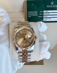 Rolex Datejust 36 Champagne Stick Dial on Jubilee 116233 Card Open Date