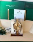 Rolex Datejust 36 Champagne Diamond Dial on Jubilee 126233 Card 2018