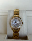 Rolex Datejust Pearlmaster Mother of Pearl DIamond Dial on Pearlmaster Bracelet 69298 Service Papers