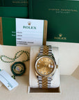 Rolex Datejust 36 Champagne Diamond Dial on Jubilee 126233 Card 2018