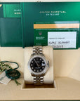 Rolex Datejust 31 Black Diamond Dial on Jubilee 178384 Card 2019