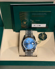 Rolex Datejust 41 Blue Roman Dial on Jubilee 126300 Complete 2023