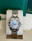 Rolex Datejust Pearlmaster 34 White Mother-Of-Pearl Diamond Dial on Pearlmaster 81319