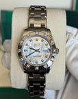 Rolex Datejust Pearlmaster 34 White Mother-Of-Pearl Diamond Dial on Pearlmaster 81319
