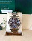 Rolex Datejust 36 Slate Roman Dial on Oyster 126234 Card 2021