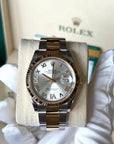 Rolex Datejust Silver Roman VI/IX Diamond Dial on Oyster 126233 Card 2020