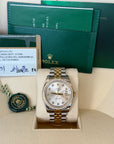 Rolex Datejust 36 Silver Diamond Dial on Jubilee 116243 Card 2014