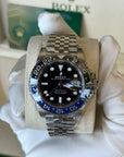 Rolex GMT-Master II Batgirl Black Dial on Jubilee 126710BLNR Card 2023