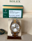 Rolex Datejust Silver Roman VI/IX Diamond Dial on Oyster 126233 Card 2020