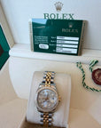 Rolex Datejust Lady Silver Diamond Dial on Jubilee 179383 Card 2013