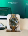 Rolex Datejust 36 Olive Green Roman Dial on Jubilee 126233 Card 2021