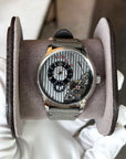 Glashutte Original PanoInverse Galvanized black, Surface fine matt Dial on Fabric 16606042266 Complete 2025