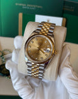Rolex Datejust 36 Champagne Diamond Dial on Jubilee 126233 Card 2018