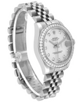 Rolex Datejust Midsize Silver Diamond Dial on Jubilee 178384 Complete 2016